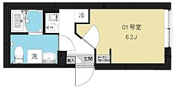 グリーンヴァリー 1Kの間取図画像