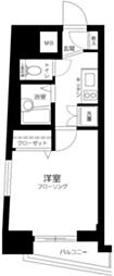 シンシア新中野OZIO 1Kの間取図画像