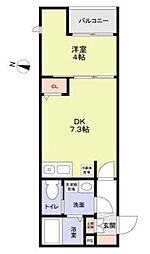 Ａｚｕｒｅ Ｔｏｋｉｗａｄａｉｒａ 3階1DKの間取り