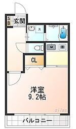 レフィナード西台 1Kの間取図画像