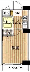 キャッスルマンション鶴間 1Kの間取図画像