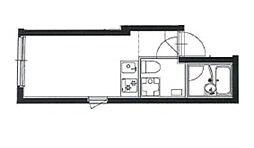 GR西落合 2階ワンルームの間取り