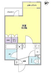 PREDEARSTYLE西麻布 1Kの間取図画像