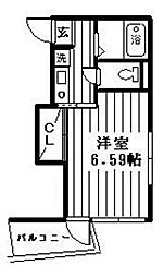 クレバーズハイム練馬 1Kの間取図画像