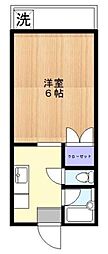 ビューハイツヤヨイ 1Kの間取図画像