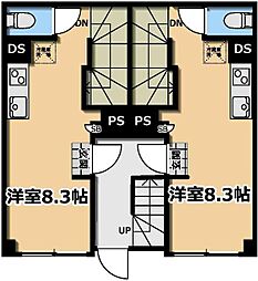 新宿区山吹町マンション ワンルームの間取図画像