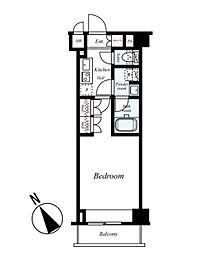 JR京浜東北・根岸線 蒲田駅 徒歩14分の賃貸マンション 2階1Kの間取り