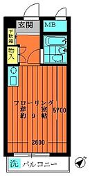 ロジマン武蔵小山 ワンルームの間取図画像