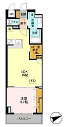 アルメール津田沼 4階1LDKの間取り