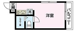 乙甲ユースフル西荻 ワンルームの間取図画像