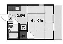 メゾンブランシェ 1階1Kの間取り