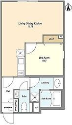 ソラシアレジデンス高円寺2 2階1LDKの間取り