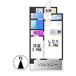 ESTONEHIGASHIOSAKA 1LDKの間取図画像