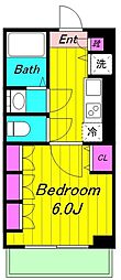リライア登戸イーストサイド 1Kの間取図画像