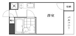 スカイコート阿佐ヶ谷3 ワンルームの間取図画像