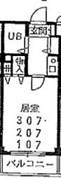 サンウイロー朝霞 1Kの間取図画像