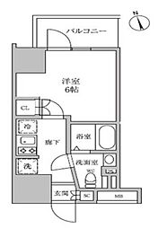 レジディア蒲田4 1Kの間取図画像