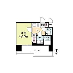 Osaka Metro御堂筋線 中津駅 徒歩7分の賃貸マンション 3階1Kの間取り