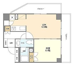 BPRレジデンス代々木 11階1LDKの間取り