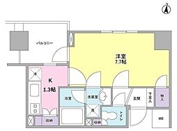 K'S新中野 1Kの間取図画像
