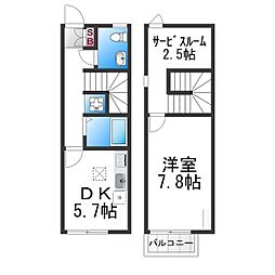 エル・セレーノ香ヶ丘Ｃ 1階1SDKの間取り