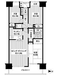 レーベンハイムせんげん台ステーションアリーナ 3LDKの間取図画像