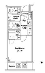 COMFORIA錦糸町 1Kの間取図画像
