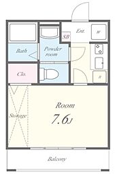 JR東海道・山陽本線 尼崎駅 徒歩18分の賃貸アパート 1階1Kの間取り