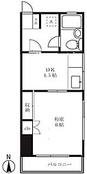 コーポレジン 1DKの間取図画像