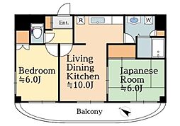 シャトー・ド・ピエール第一石川ビル 2LDKの間取図画像