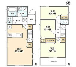 Ｋｏｌｅｔ藤の牛島02 3LDKの間取り