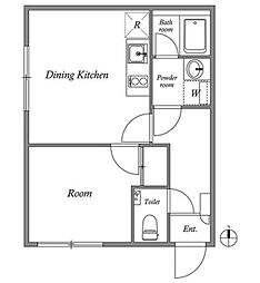 HJプレイス神楽坂 3階1DKの間取り