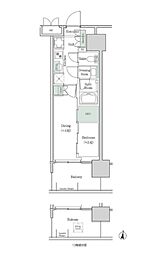 ブルックサイドレジデンス木場 2Kの間取図画像