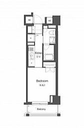 プライムアーバン長原上池台 1Kの間取図画像