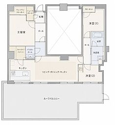 パークシティー高田馬場 3LDKの間取図画像