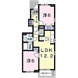 サイプレス2 2LDKの間取図画像