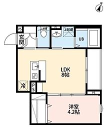 robot home 亥鼻II(ロボットホーム イノハナツー) 1LDKの間取図画像