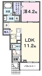 リベラフィオーレ 1LDKの間取図画像