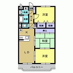 グランディール 3LDKの間取図画像