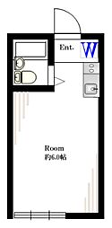 パイン荻窪 2階ワンルームの間取り
