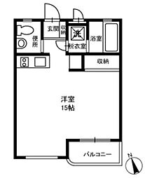 メゾンアンドー ワンルームの間取図画像