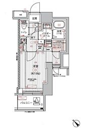 ARCOBALENO TOGOSHIGINZA 1Kの間取図画像