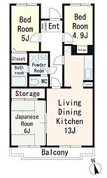エーデルハイム原宿 3LDKの間取図画像