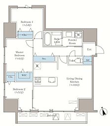 ヴィスタ西早稲田 702 7階3LDKの間取り