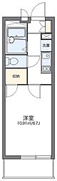 レオパレスメローフィールドK 1Kの間取図画像