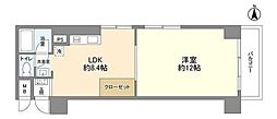 エンゼルハイム大森本町 1LDKの間取図画像
