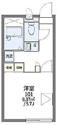 レオパレスイースト3 1Kの間取図画像