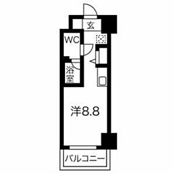 クラリッサ新川崎 ワンルームの間取図画像