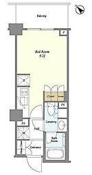ウィルテラス滝野川 1階ワンルームの間取り