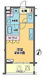 カスタリア大塚2 ワンルームの間取図画像